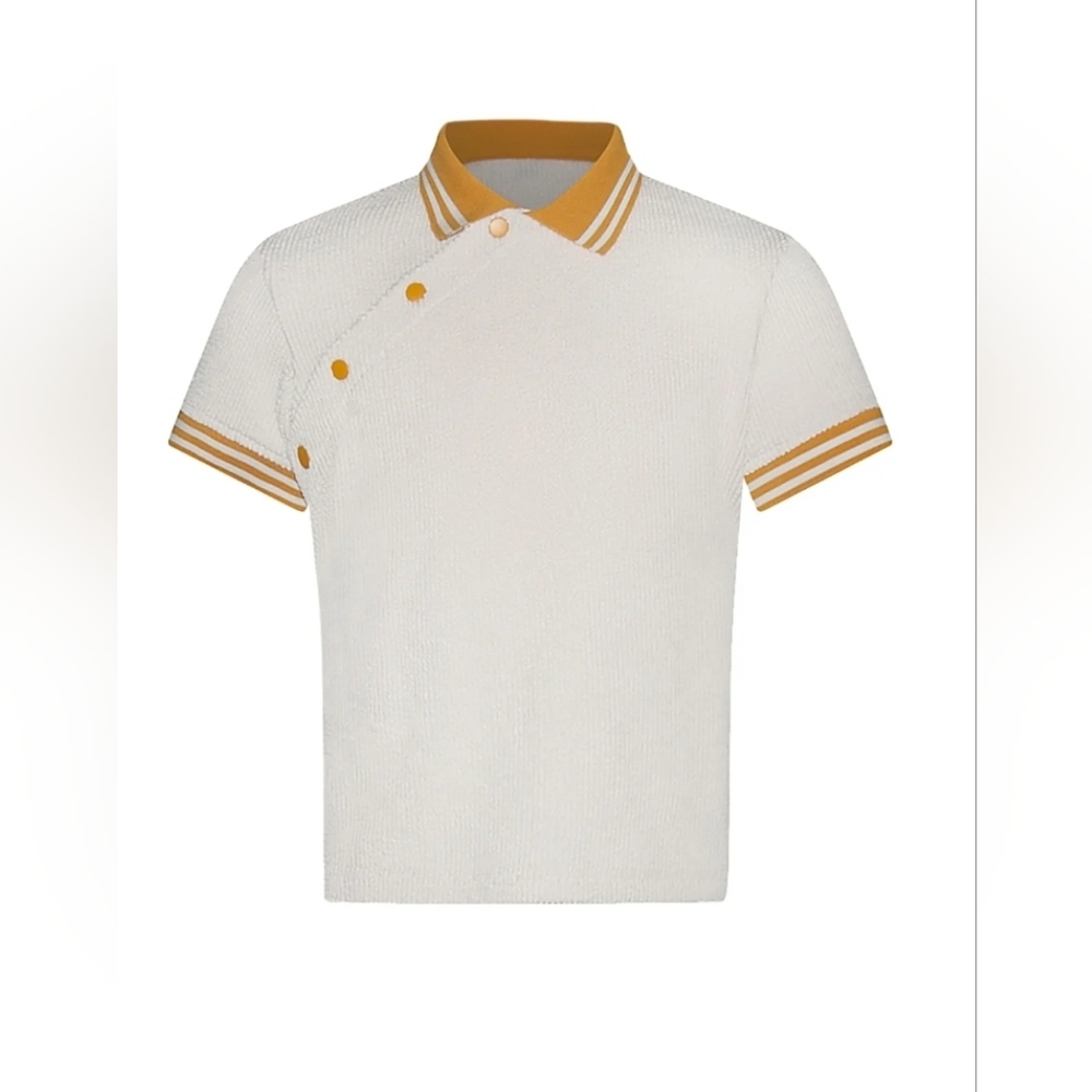 Marie Birdie Girls Polo top Cream Yellow 10y Xs Girls TC